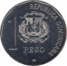 Монета. Доминиканская республика. 1 песо 1989 год. 500 лет открытия Америки. рев.