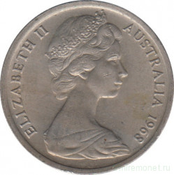 Монета. Австралия. 5 центов 1968 год.