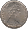 Монета. Австралия. 5 центов 1968 год. ав.
