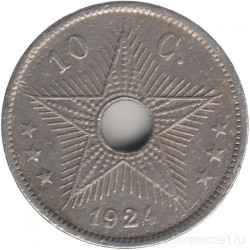Монета. Бельгийское Конго. 10 сантимов 1924 год. 