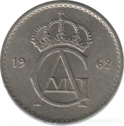 Монета. Швеция. 10 эре 1962 год (медно-никелевый сплав). 