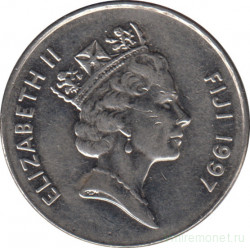 Монета. Фиджи. 10 центов 1997 год.
