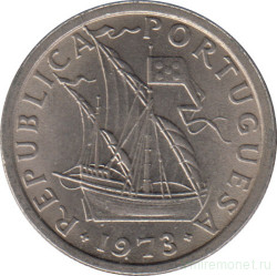 Монета. Португалия. 2,5 эскудо 1973 год.