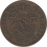 Монета. Бельгия. 2 цента 1902 год. DES BELGES. ав.