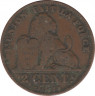 Монета. Бельгия. 2 цента 1902 год. DES BELGES. рев.