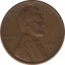 Монета. США. 1 цент 1951 год D. ав.