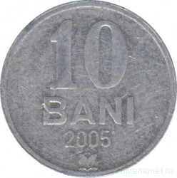 Монета. Молдова. 10 баней 2005 год.