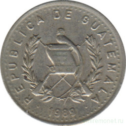 Монета. Гватемала. 5 сентаво 1989 год.