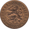 Монета. Нидерландские Антильские острова. 1 цент 1961 год. ав.