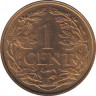 Монета. Нидерландские Антильские острова. 1 цент 1961 год. рев.