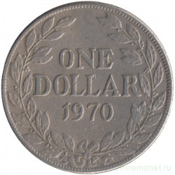 Монета. Либерия. 1 доллар 1970 год.