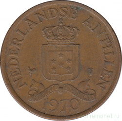 Монета. Нидерландские Антильские острова. 2,5 цента 1970 год.