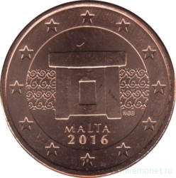 Монета. Мальта. 5 центов 2016 год.