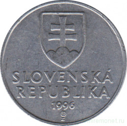 Монета. Словакия. 20 геллеров 1996 год.