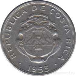 Монета. Коста-Рика. 5 сентимо 1953 год.