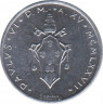  Монета. Ватикан. 1 лира 1977 год. ав.