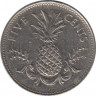 Монета. Багамские острова. 5 центов 2000 год. ав.