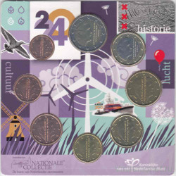 Монеты. Нидерланды. Набор евро 8 монет 2024 год. 1, 2, 5, 10, 20, 50 центов, 1, 2 евро. В блистере.