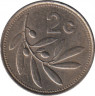Реверс. Монета. Мальта. 2 цента 1991 год.
