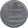 Монета. Французская Полинезия. 1 франк 2001 год. рев.