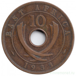 Монета. Британская Восточная Африка. 10 центов 1933 год.