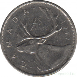 Монета. Канада. 25 центов 1977 год.