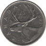Монета. Канада. 25 центов 1977 год. ав.