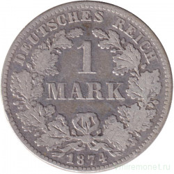 Монета. Германская империя. 1 марка 1874 год. (F).
