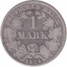 Монета. Германская империя. 1 марка 1874 год. (F).