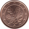 Монета. Германия. 1 цент 2014 год. (A). ав.