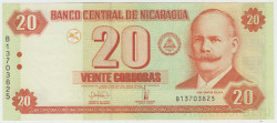 Банкнота. Никарагуа. 20 кордоб 2006 год. Тип 192.
