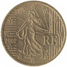 Монета. Франция. 50 центов 2002 год.