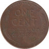 Монета. США. 1 цент 1948 год. Монетный двор S. рев.