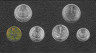 Монета. Китай. Годовой набор 6 монет 1, 2, 5 фэней, 1, 5 цзяо и 1 юань 1991 год. рев.