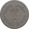 Монета. ФРГ. 2 марки 1981 год. Теодор Хойс. Монетный двор - Мюнхен (D). рев.