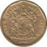 Монета. Южно-Африканская республика (ЮАР). 10 центов 1990 год. ав.