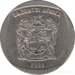 Монета. Южно-Африканская республика (ЮАР). 2 ранда 2000 год. Старый тип.