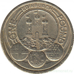 Монета. Великобритания. 1 фунт 2011 год. Шотландия. Эдинбург.