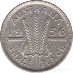 Монета. Австралия. 3 пенса 1956 год.