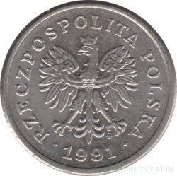Монета. Польша. 20 грошей 1991 год.