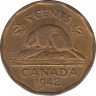Монета. Канада. 5 центов 1942 год. Новый тип. ав.