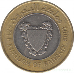 Монета. Бахрейн. 100 филсов 2008 год.