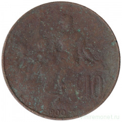 Монета. Франция. 10 сантимов 1900 год. 