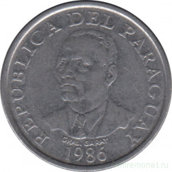Монета. Парагвай. 10 гуарани 1986 год.