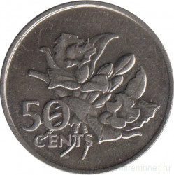 Монета. Сейшельские острова. 50 центов 1977 год.