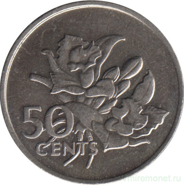 Монета. Сейшельские острова. 50 центов 1977 год.