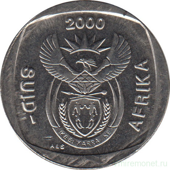Монета. Южно-Африканская республика (ЮАР). 1 ранд 2000 год. Новый тип. UNC.
