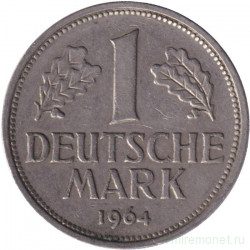 Монета. ФРГ. 1 марка 1964 год. Монетный двор - Гамбург (J).