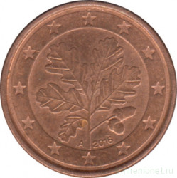 Монета. Германия. 1 цент 2016 год. (A).