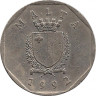 Монета. Мальта. 50 центов 1992 год. ав.